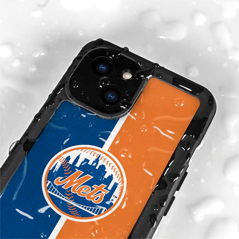 MLB New York Mets Split iPhone 15 Plus Waterproof Case